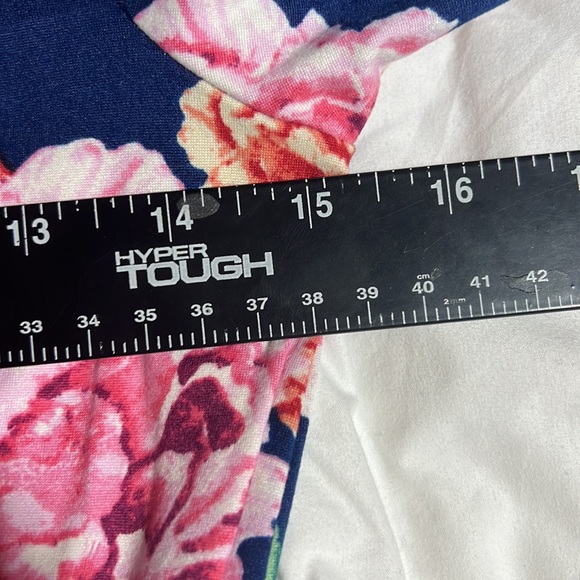 Reb & J girls navy floral peplum sleeve girls dress SZ XL - Picture 7 of 9